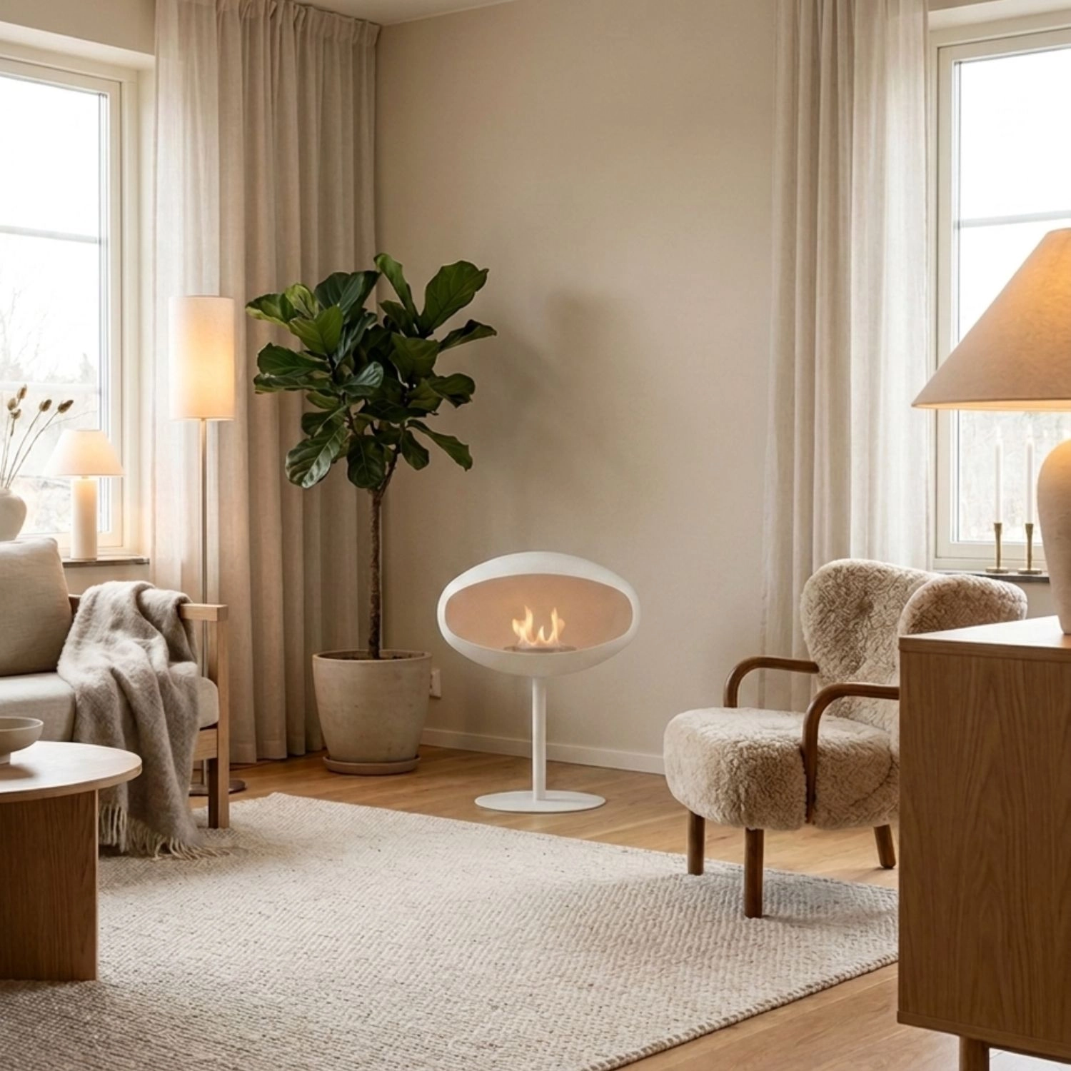 Cocoon Pedestal – Hvit
