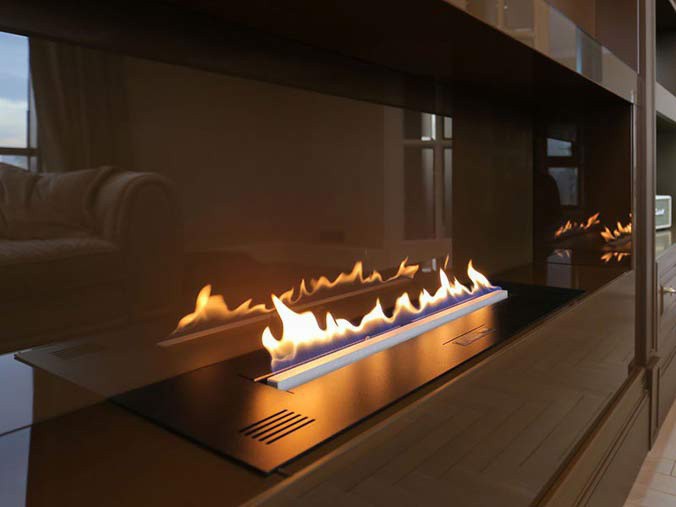 Remote controlled bio fireplace