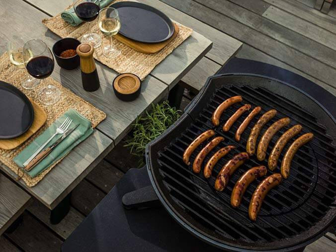 Kull, tre og gass griller