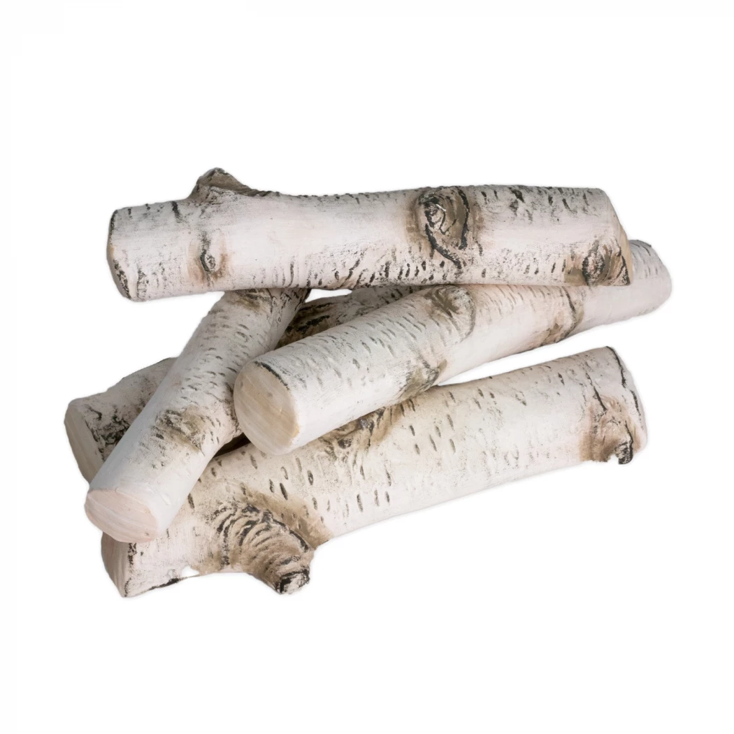 Keramisk Bjørkeved - 5 Stk.  | Biopeiser-shop.no | Dekor for biopeiser