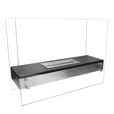 Stor brenner med glass 2 glass-sider ScandiFlames | Biopeiser-shop.no | Frittstående biopeis