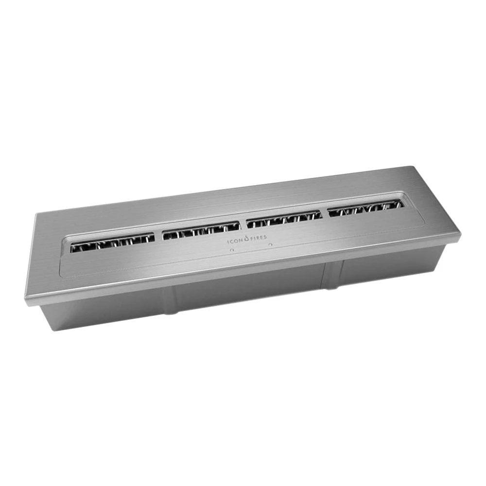 Icon Fires Long Burner Steel - 92,4 cm Icon Fires  | Biopeiser-shop.no | Manuell Biopeis Brenner