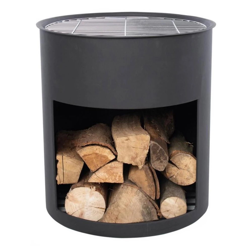 Transportabel vedtønne med grill Red Fire  | Biopeiser-shop.no | Vedlagring , Utendørs grill