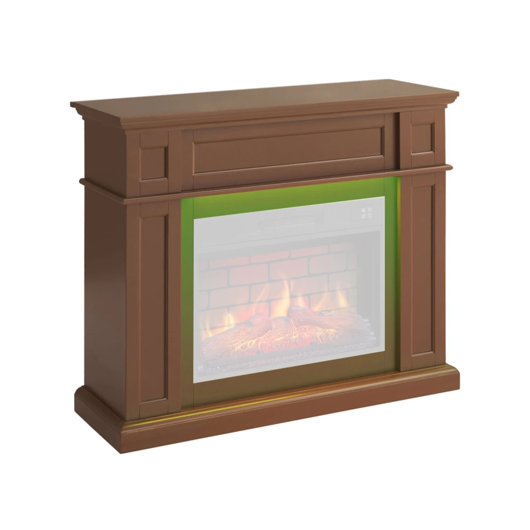 ArtiFlame Linz Mantel - Brun | Kun ramme | 2-i-1 standard eller hjørne frittstående | LED stemningsbelysning (16 farger)