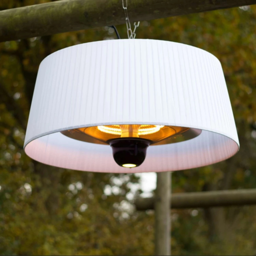 Artix Bright 1800W Hvit Sunred  | Biopeiser-shop.no | Opphengt Elektrisk Terrassevarmer