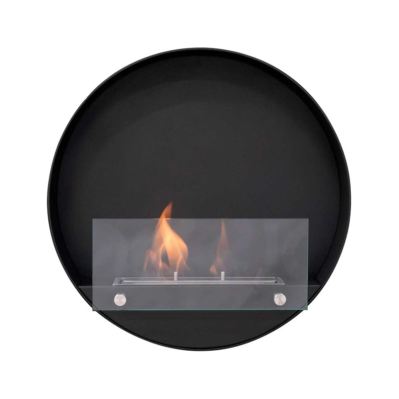 Delaware S rund biopeis - 50 cm svart ScandiFlames  | Biopeiser-shop.no | Vegghengt biopeis