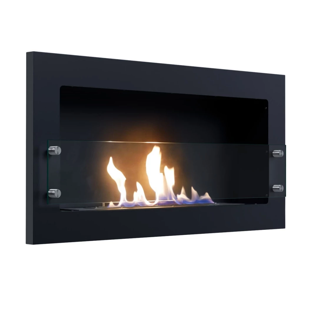 Texas veggmontert biopeis - Svart ScandiFlames | Biopeiser-shop.no | Vegghengt biopeis