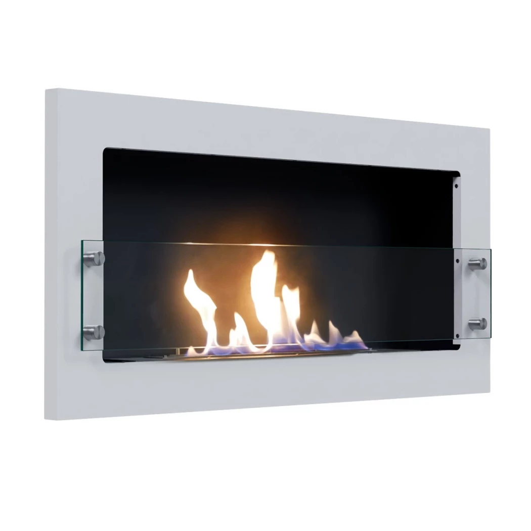 Texas veggmontert biopeis - Hvit ScandiFlames | Biopeiser-shop.no | Vegghengt biopeis