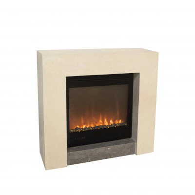 Milos Fossil Stone Surround elektrisk peis Xaralyn | Biopeiser-shop.no |