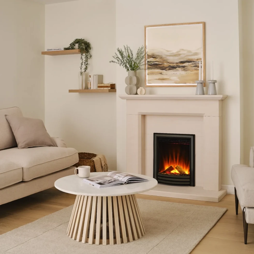 British Fires  | Biopeiser-shop.no | 1-sidig innebygget elektrisk peis