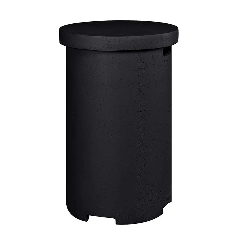 Rund gassflaskeskjuler - svart  | Biopeiser-shop.no | Gassflaskeskjuler