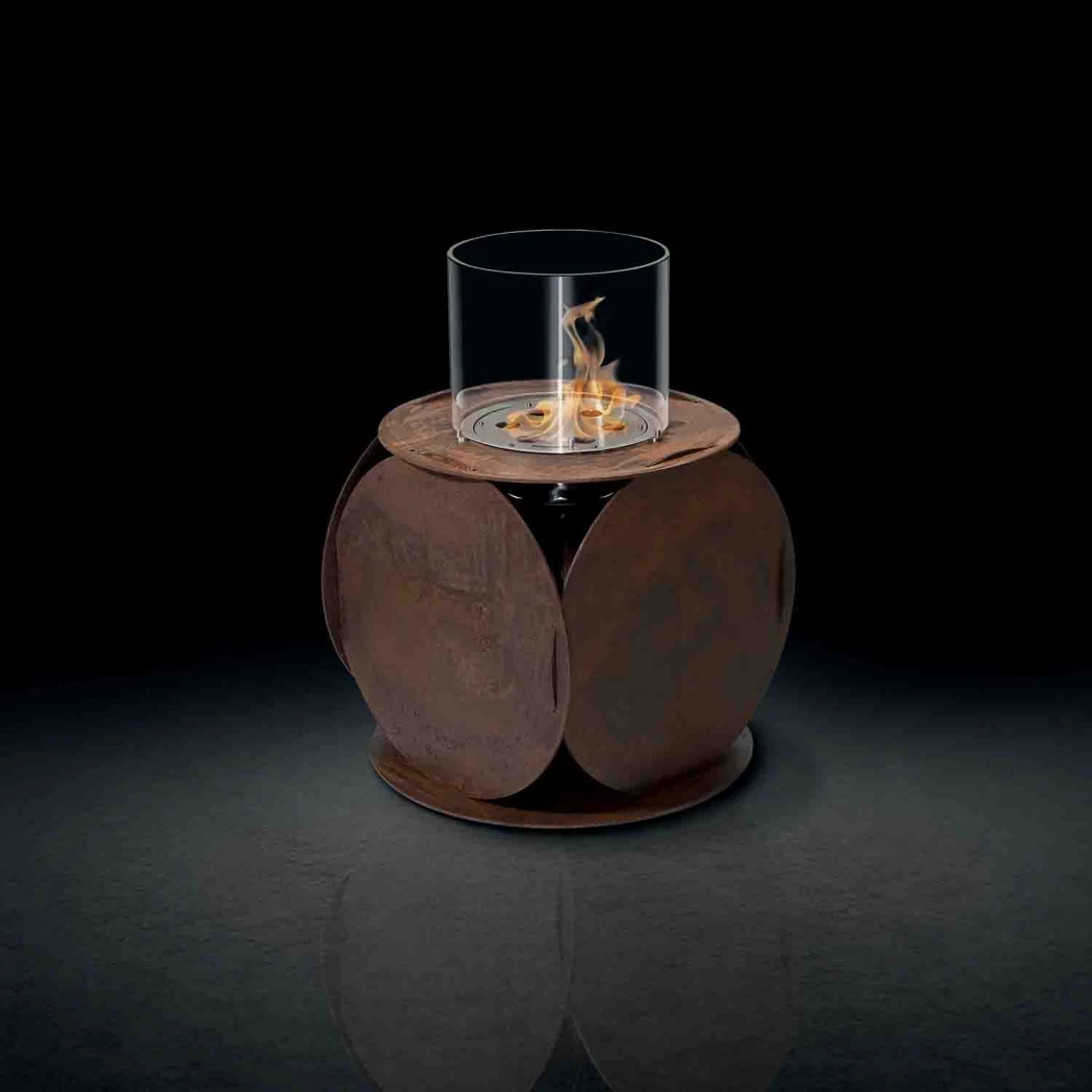 Lira - Corten Rust GlammFire  | Biopeiser-shop.no | Frittstående biopeis