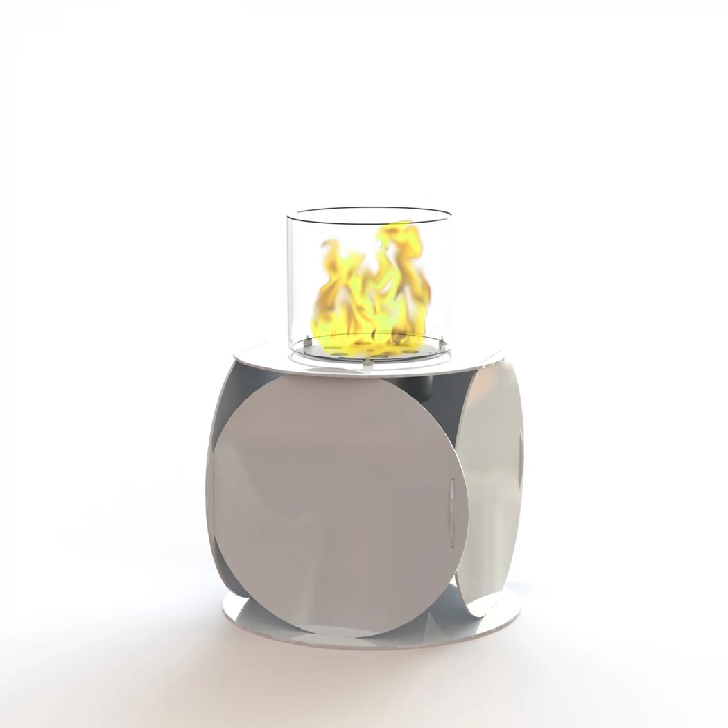 Lira - Hvit GlammFire  | Biopeiser-shop.no | Frittstående biopeis
