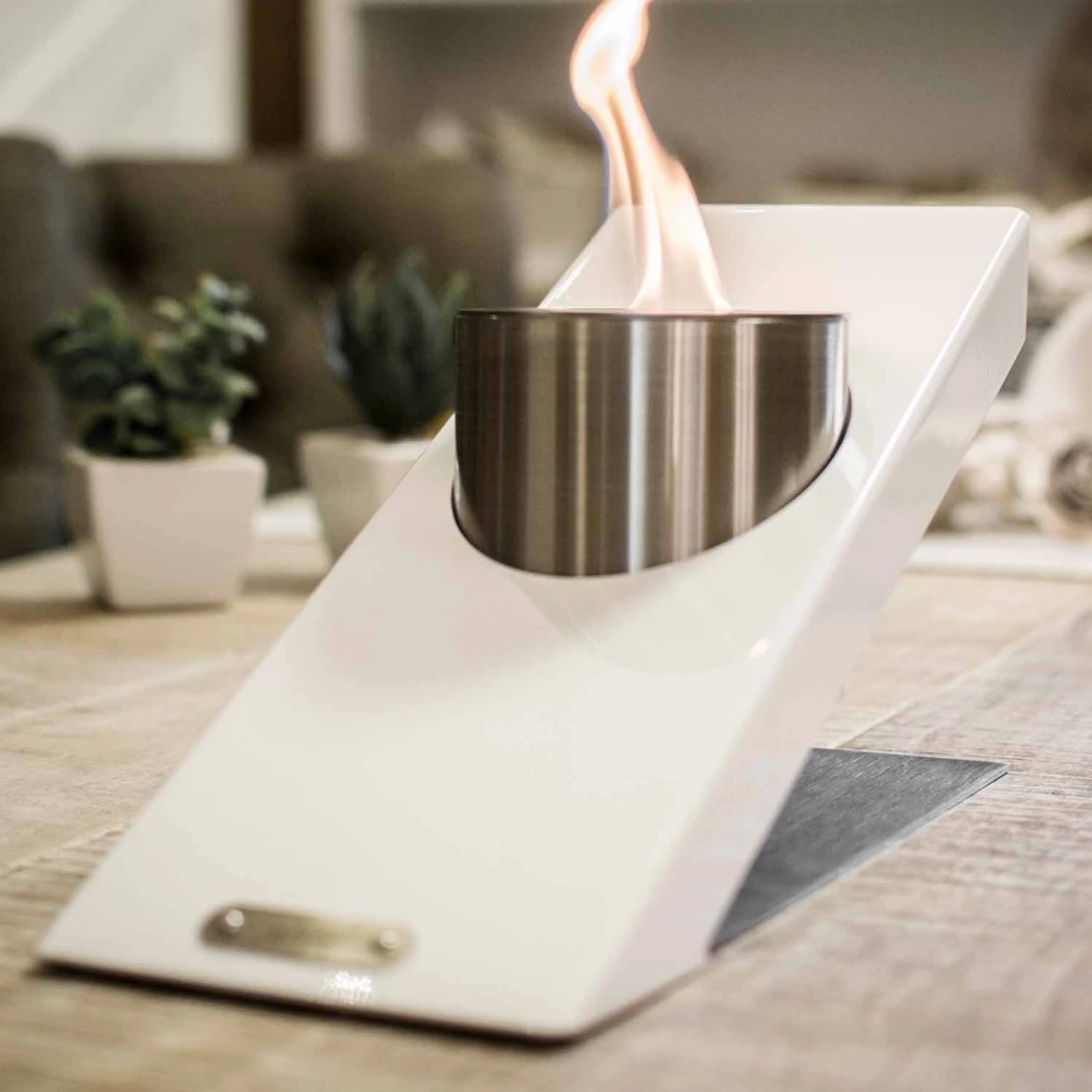 Oblique Single Bordpejs - Hvit GlammFire  | Biopeiser-shop.no | Bord biopeis