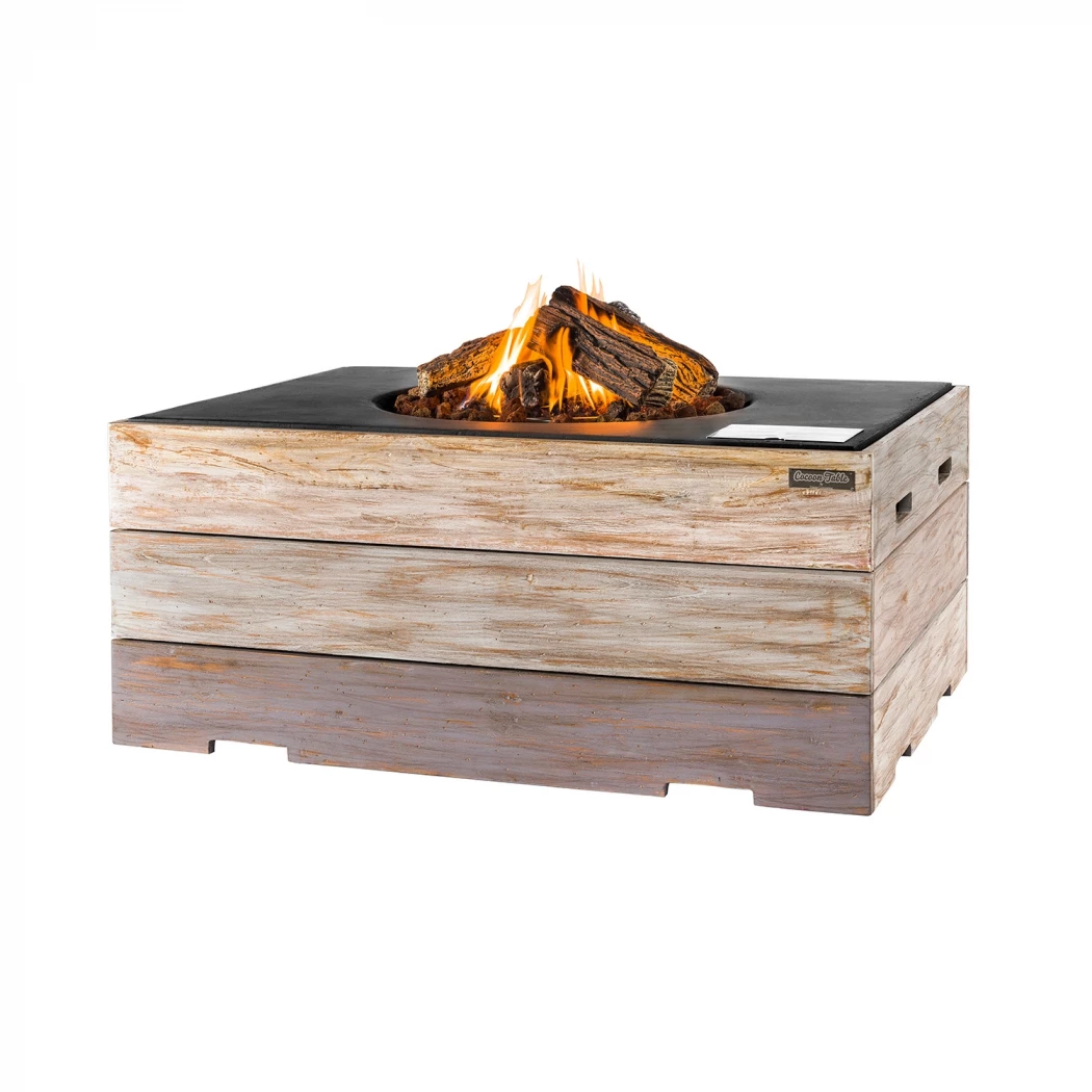 Rektangulært gasspeis brannbord - Nice & Nasty Happy Cocooning | Biopeiser-shop.no |