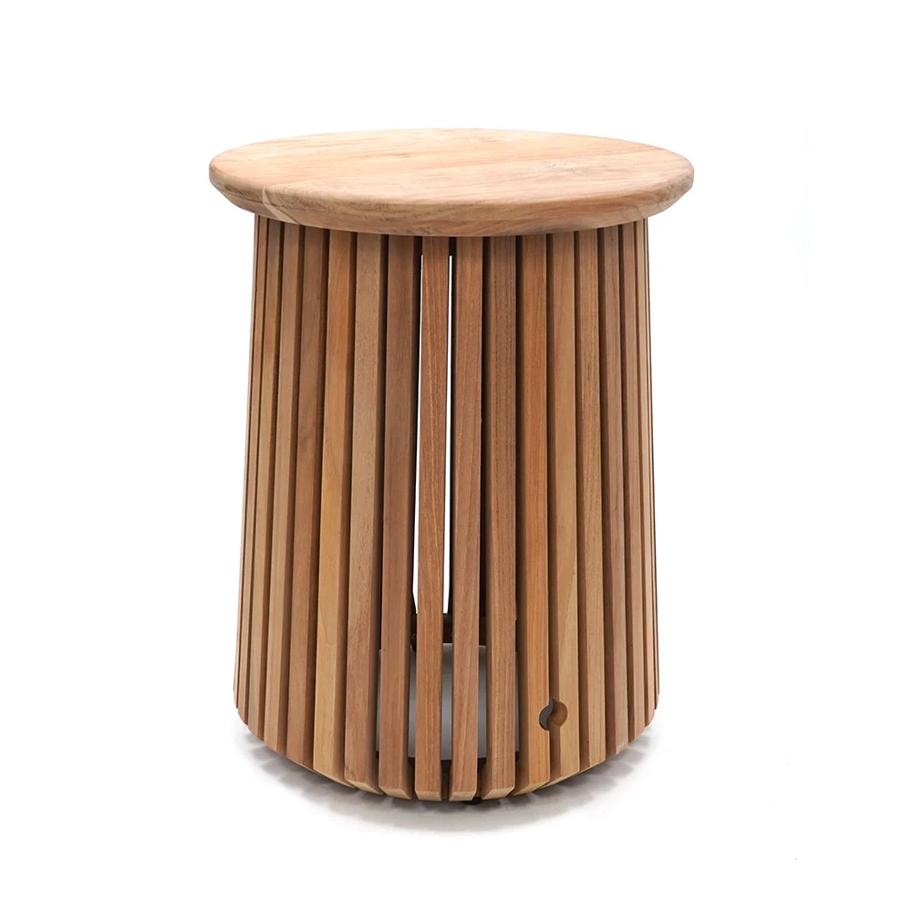 Gassflaskeskjuler Lagune Teak av Happy Cocooning - Solid Teak 42,5 cm Utendørs Gasstankoppbevaring
