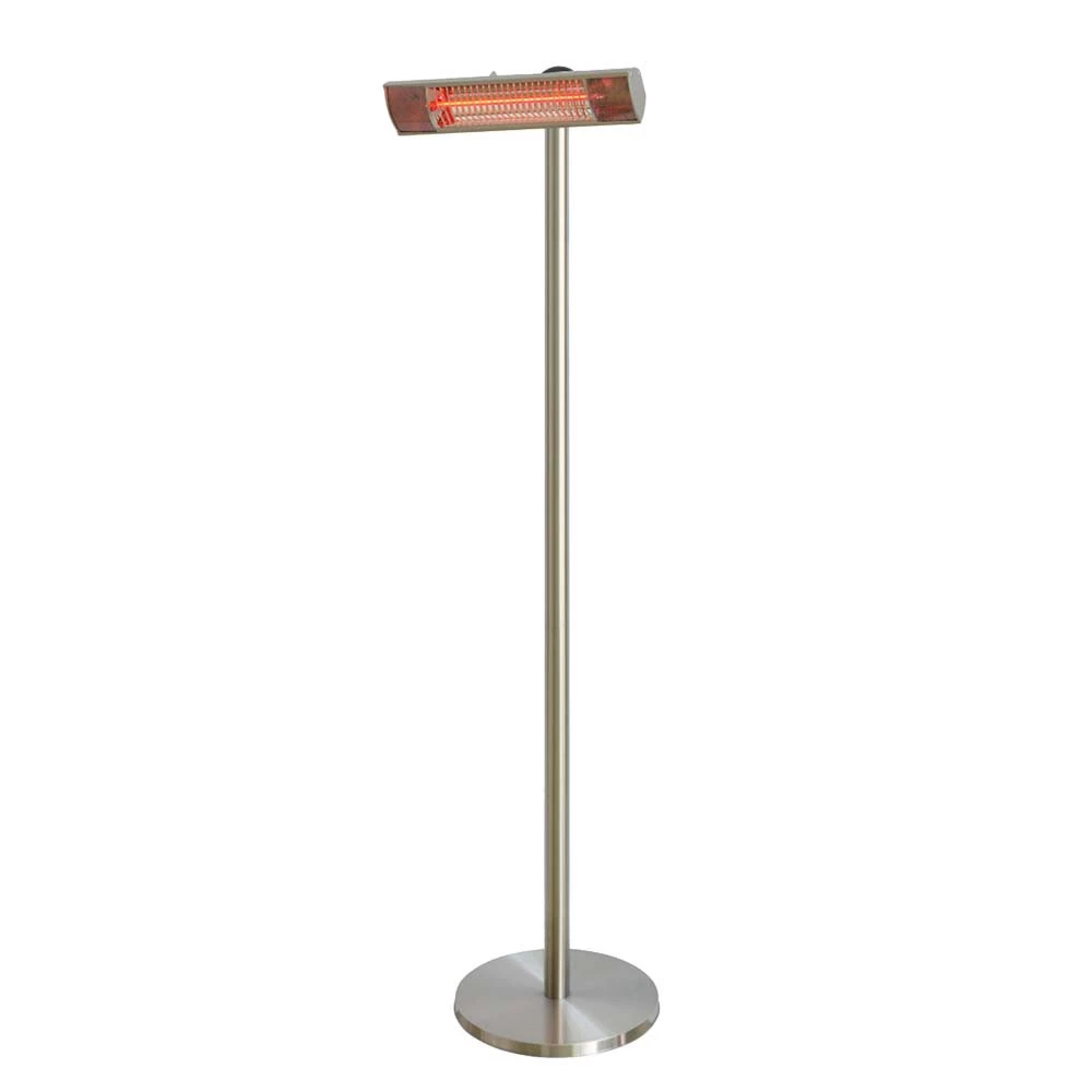 Terrassevarmer gulvmodell 1500 W, GT, sølv Hortus | Biopeiser-shop.no | Frittstående Elektrisk Terrassevarmer