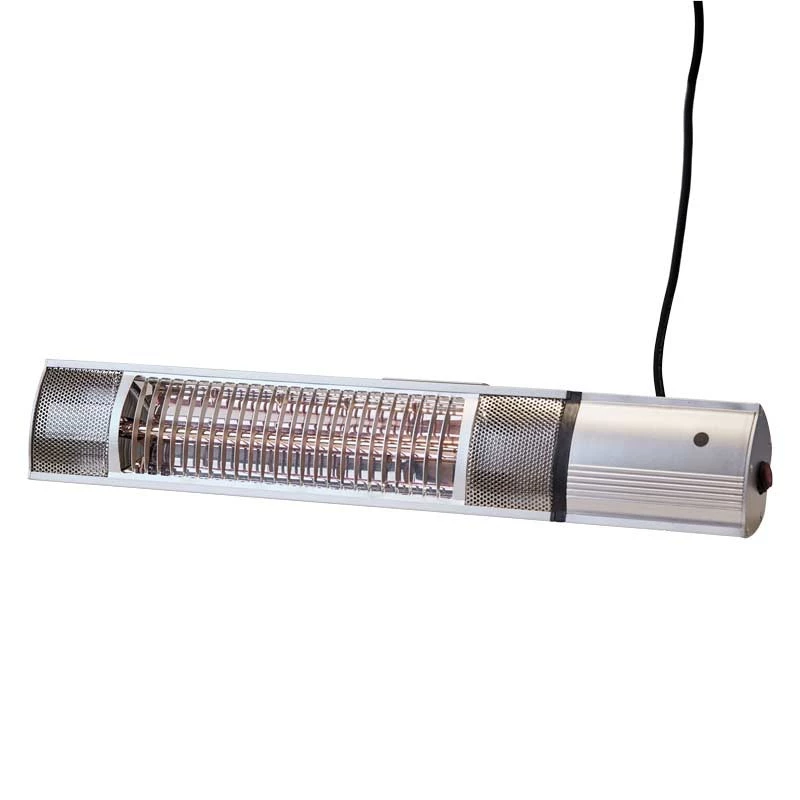 Terrassevarmer 500/1000/1500 W - sølv Hortus | Biopeiser-shop.no | Vegghengt Elektrisk Terrassevarmer