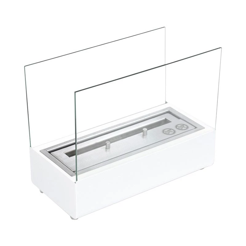 Minimalistisk bordpeis - Hvit ScandiFlames  | Biopeiser-shop.no | Bord biopeis