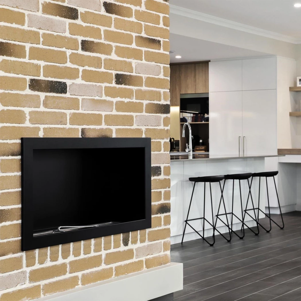 Icon Fires Slimline Firebox SFB1350 - Svart Icon Fires  | Biopeiser-shop.no | 1-sidig innebygget biopeis