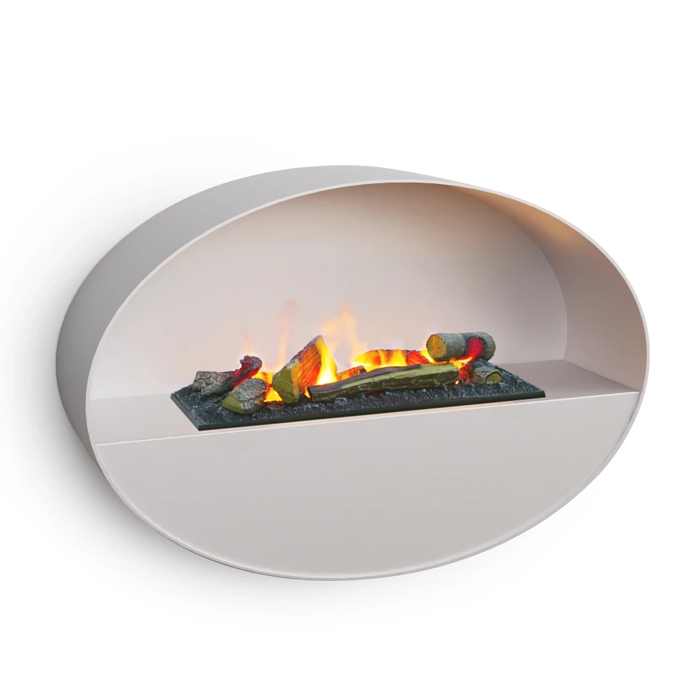 Kjos Vegghengt Vanndamp peis - Hvit ScandiFlames Electric | Biopeiser-shop.no | Vegghengt Vanndamp Peis