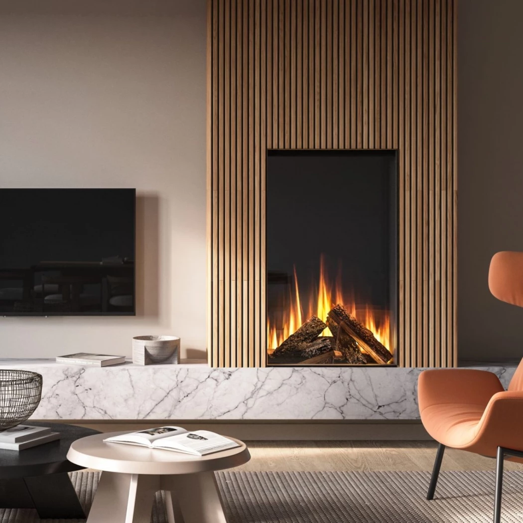 Knightwood - Innebygd Elpeis British Fires  | Biopeiser-shop.no | Elektrisk peisinnsats