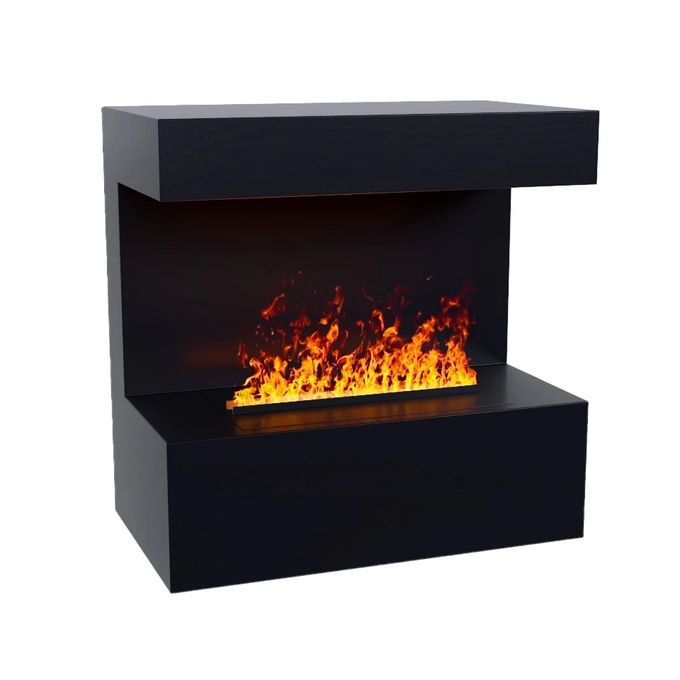 Late Veggmontert Vanndamp peis - Svart ScandiFlames Electric | Biopeiser-shop.no | Vegghengt Vanndamp Peis