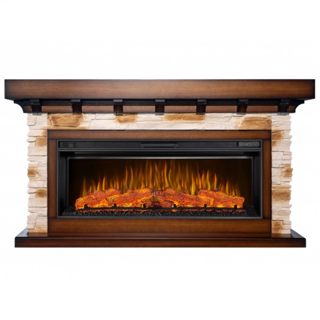 Ludwig AF42 - Antikk Eik ArtiFlame  | Biopeiser-shop.no | Frittstående Elpeis