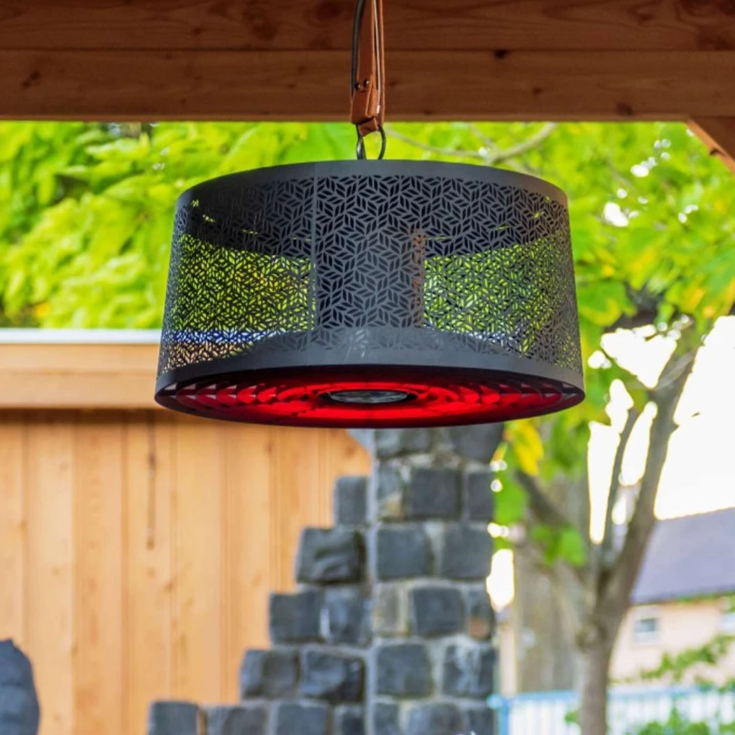 Moderna Artix 2000W Sort Hengende Sunred  | Biopeiser-shop.no | Opphengt Elektrisk Terrassevarmer