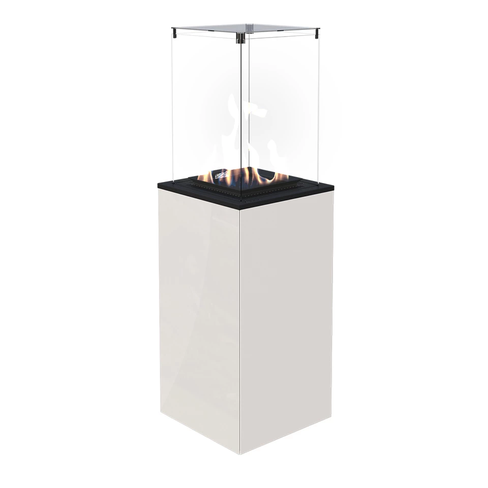 Deluxe Patio outdoor gasspeis - hvit | Biopeiser-shop.no | Frittstående Utendørs Gasspeis