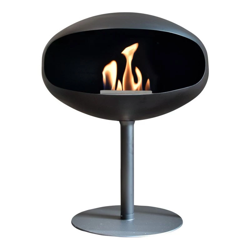 Cocoon Pedestal Svart fra Cocoon Fires | Frittstående Bioetanolpeis | Gulvpeis | Svart Biopeis | Flyttbar Biopeis | Designer Biopeis