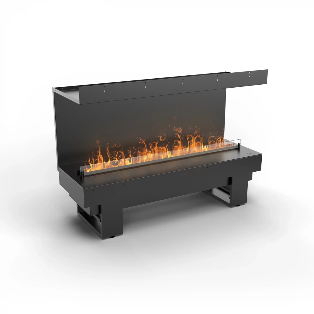 Cool Flame 1000 Left Corner Planika Fires  | Biopeiser-shop.no | 3-sidig Vanndamp Innebygd Peis