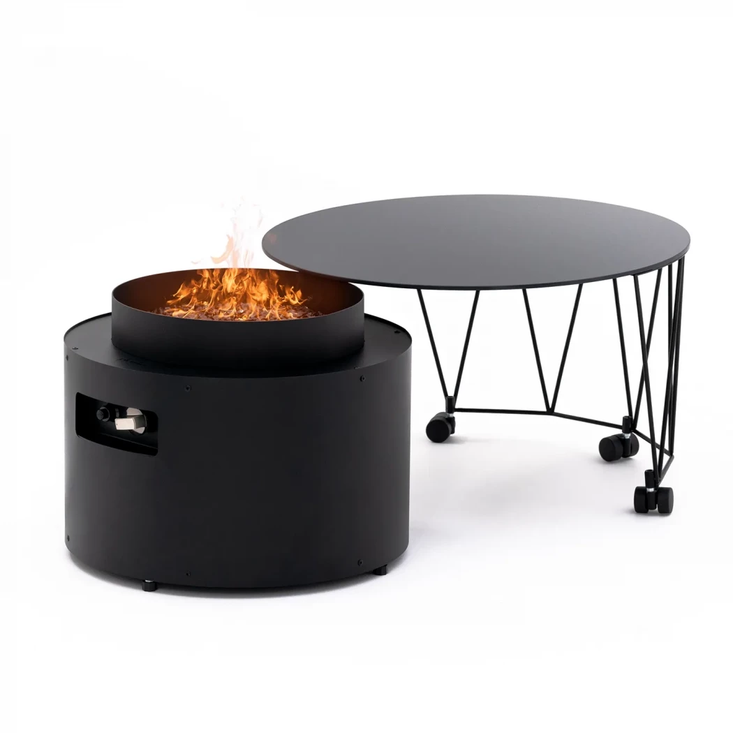 Drum Utendørs Gasspeis  Planika Fires  | Biopeiser-shop.no | Frittstående Utendørs Gasspeis