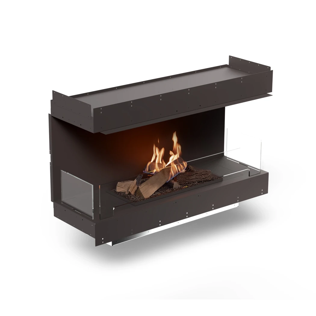 Planika Forma 1200 Tre-Sidet - Innebygd Bioetanolpeis | FLA4 990 Logs Brenner, FLOGS Flammeeffekt