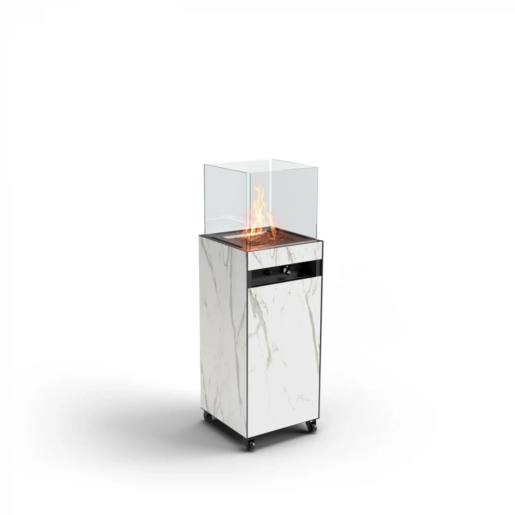 OIA - Hvit Daze - Utendørs Gasspeis Planika Fires | Biopeiser-shop.no |