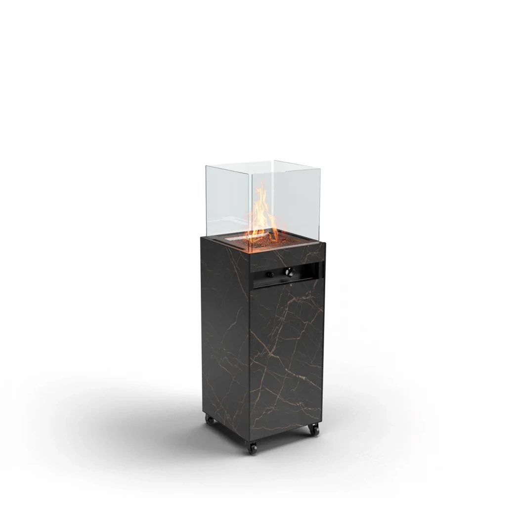 OIA - Sort Laurent - Utendørs Gasspeis Planika Fires | Biopeiser-shop.no |
