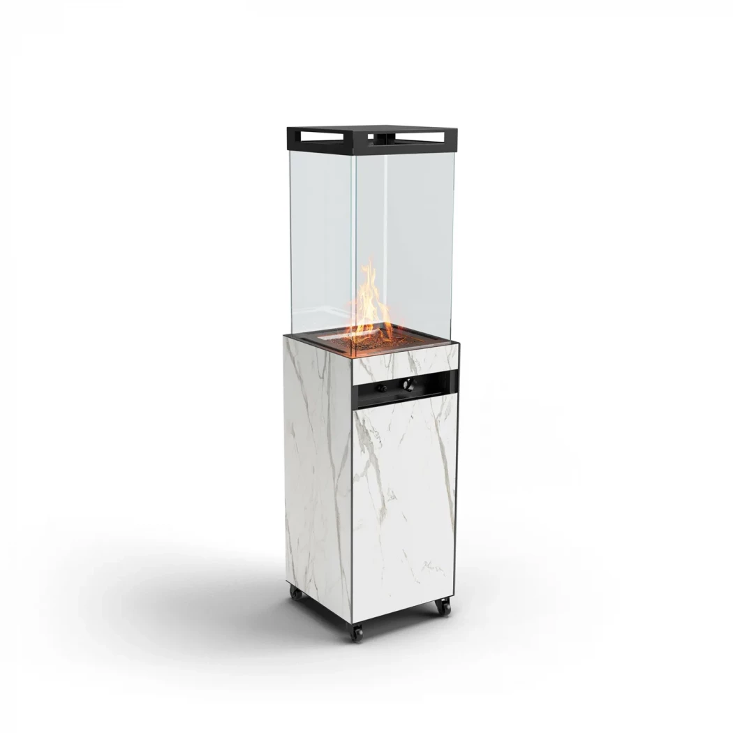 ZOIA - Hvit Daze - Utendørs Terrassevarmer Planika Fires | Biopeiser-shop.no |