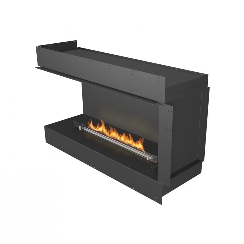 Forma 1200 Left Corner med PrimeFire 990+ Planika Fires  | Biopeiser-shop.no |