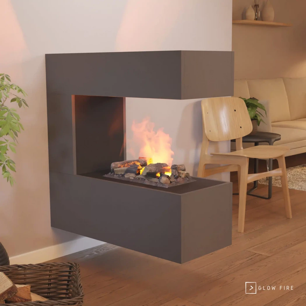 Schiller Wall – Grå Glow Fire | Biopeiser-shop.no | Vegghengt Vanndamp Peis