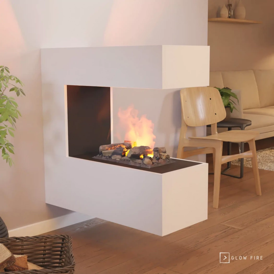Schiller Wall – Hvit Glow Fire | Biopeiser-shop.no | Vegghengt Vanndamp Peis