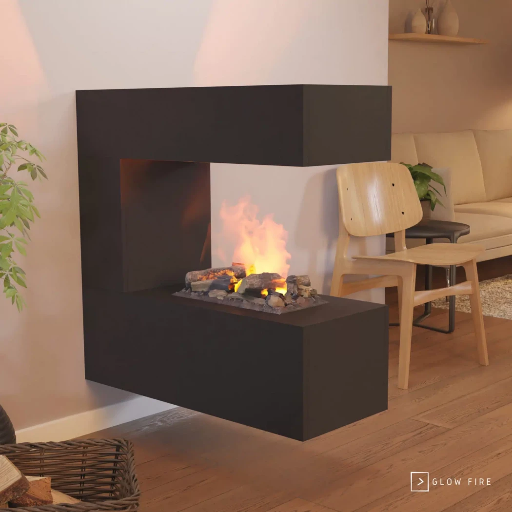 Schiller Wall – Sort Glow Fire | Biopeiser-shop.no | Vegghengt Vanndamp Peis