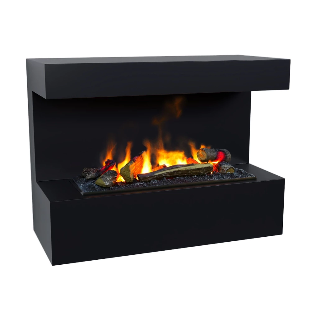 Steinsdal Vegghengt Vanndamp peis - Svart ScandiFlames Electric | Biopeiser-shop.no | Vegghengt Vanndamp Peis