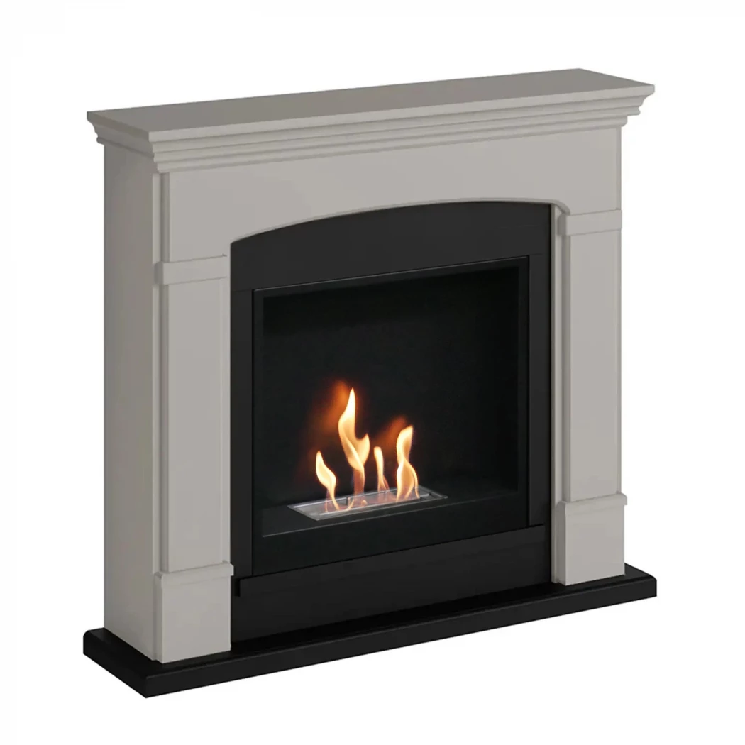 TAGU Helmi bioetanolpeis – Beige frittstående mantel, 3 kW varmeeffekt