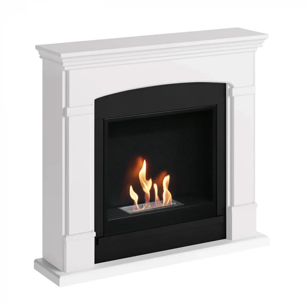 TAGU Helmi bioetanolpeis – Hvit frittstående ramme, 3 kW varmeeffekt