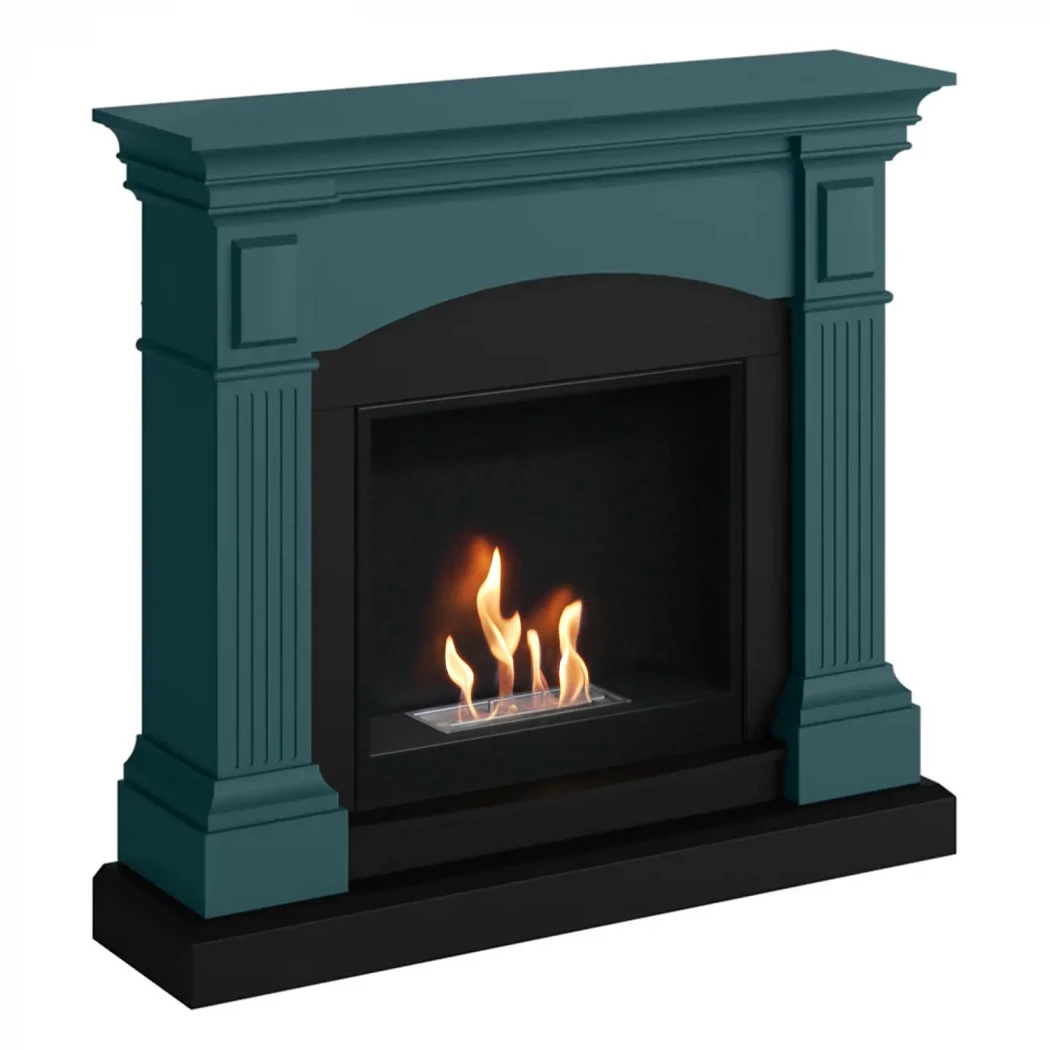 TAGU Magna bioetanolpeis – Frittstående turkis mantel, 3 kW varmeeffekt