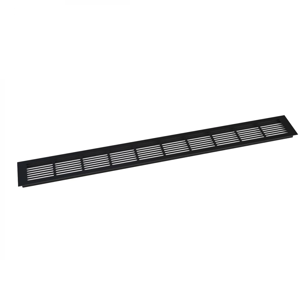 Ventilasjonsrist Sort - 100x11 cm - 420 cm2  | Biopeiser-shop.no | Ventilasjonrist