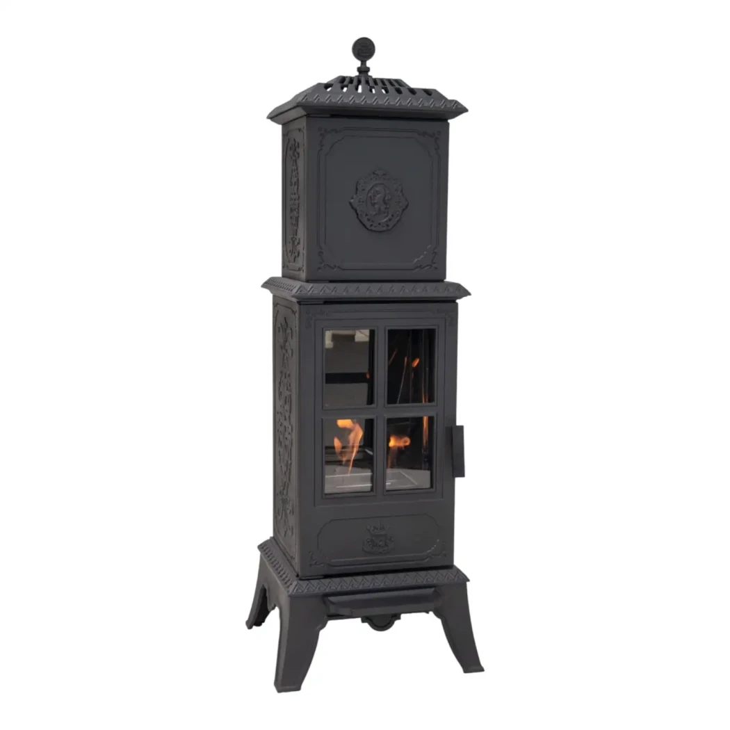 Westbo of Sweden Victoria 240 - Frittstående bioetanolpeis i støpejern - 4 timers brenntid per fylling - Klassisk kakkelovn-design