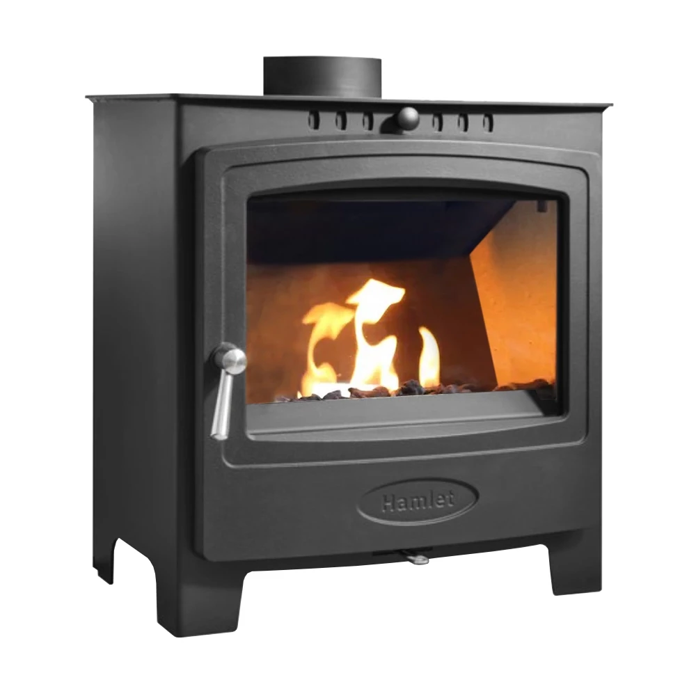 Hamlet Solution 5 Widescreen Graphite Svart Arada | Biopeiser-shop.no | Frittstående biopeis