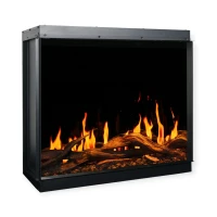 Goldman veggmontert elektrisk peis i svart