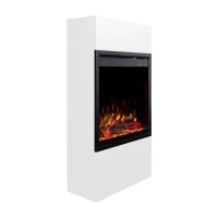 Milos 60 Frittst&aring;ende Elektrisk Peis | Elegant Hvit Finish & 1,5 kW Oppvarming